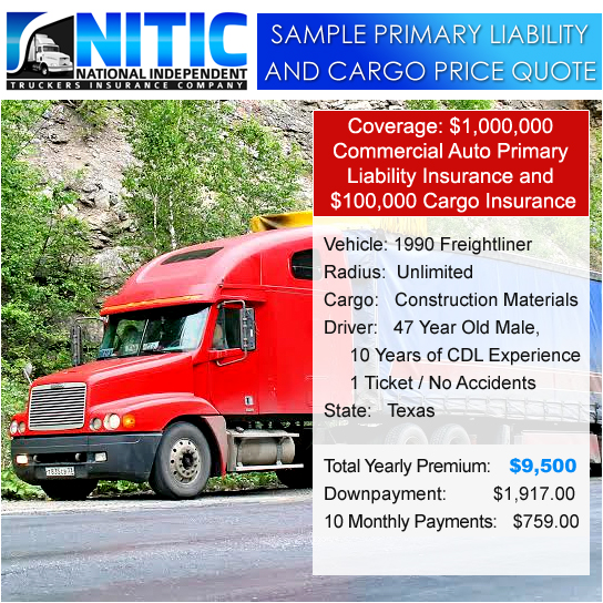 Texas Truck Insurance Quote Sample